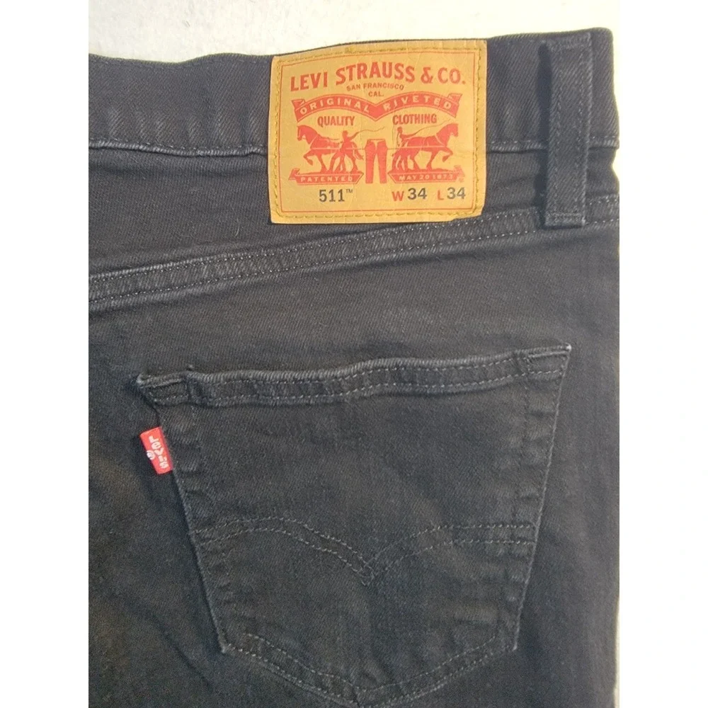 Levi's 511 stretch  jeans - Slim Fit -  Men's 34x34 Black Wash, Stretch 5 Pocket